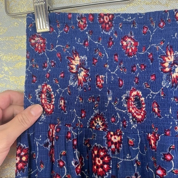 GAP Blue/Red Floral Print Maxi Skirt Size XS - Picture 3 of 14